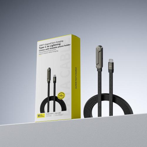 2-In-1 Invisible -240W Fast Charging Cable + Built‑In Invisible Stand