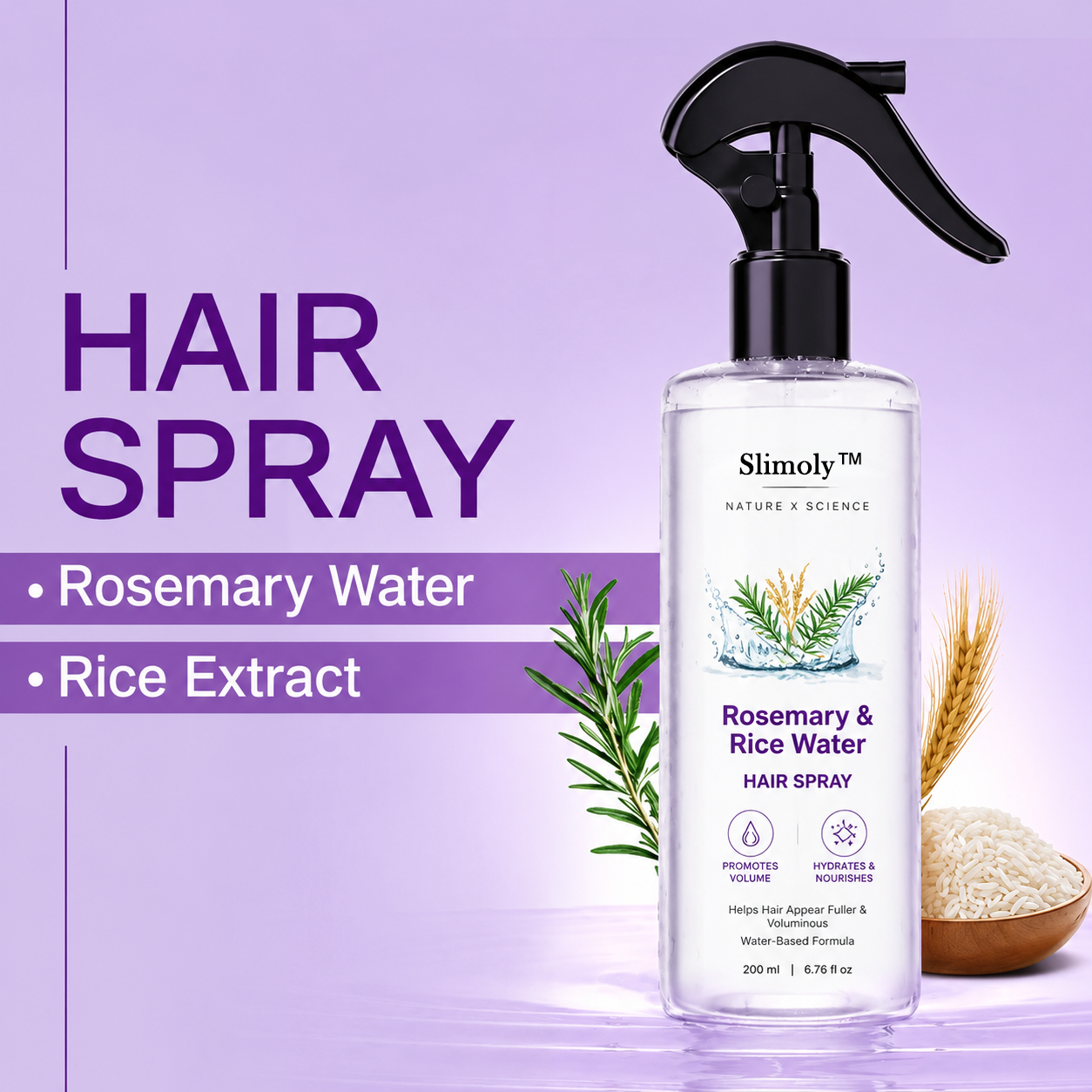 Nature x Science Rosemary Water and Rice Water | 200 ml