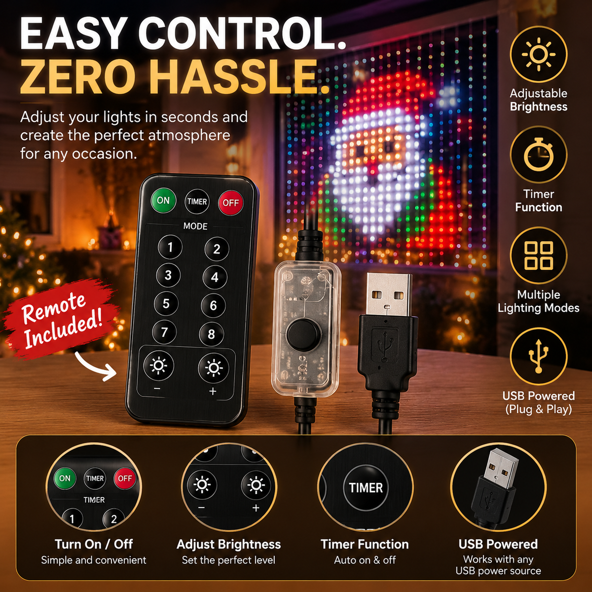 🔥 50% OFF Smart LED Christmas Lights ✨ Turn Your Tree Into A Magical Light Show