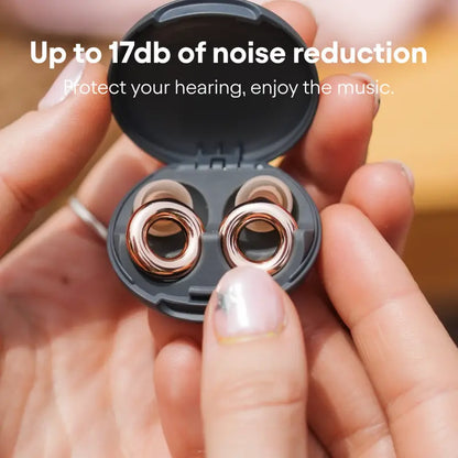 Earplugs, Live Music &Events, Stylish 17 dB Noise Filtering with Hearing Protection, 1 Pair + Case