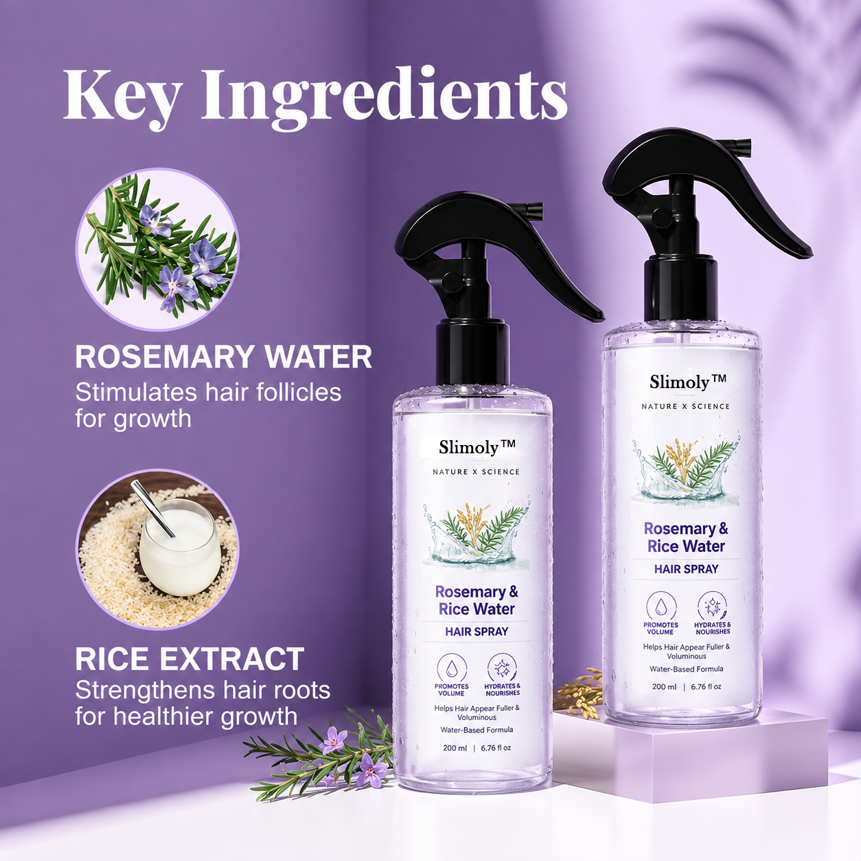 Nature x Science Rosemary Water and Rice Water | 200 ml